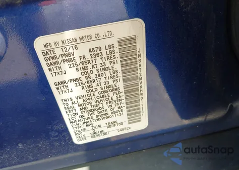 2017 Nissan Rogue S from USA, damaged, VIN JN8AT2MVXHW011131